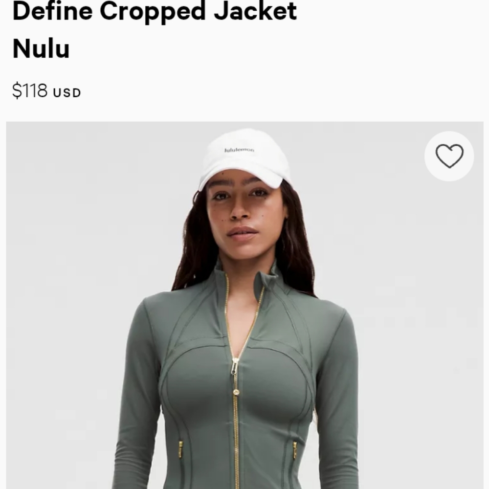 Lululemon Define cropped jacket